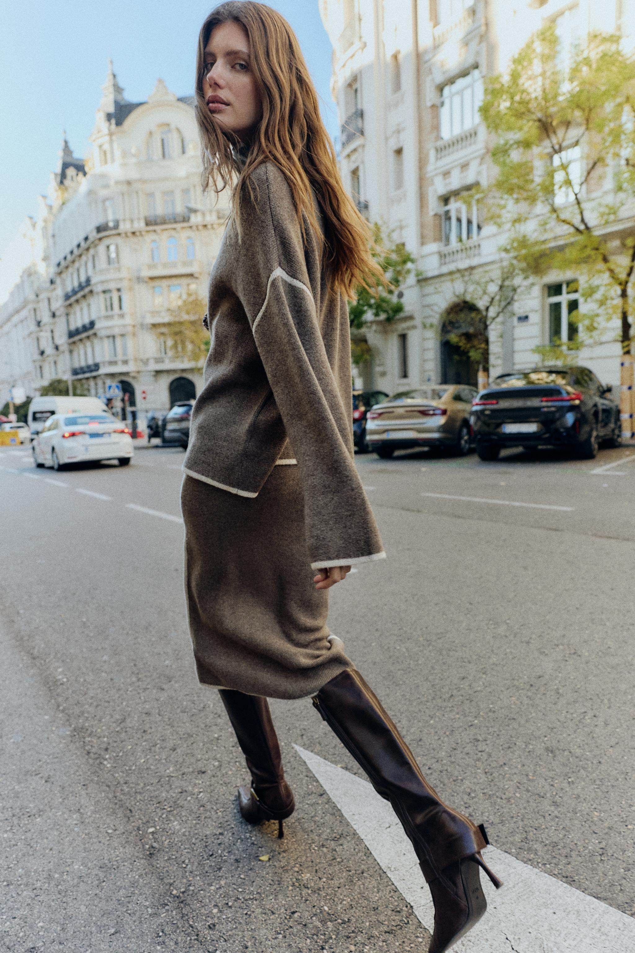 CONTRAST PIPING KNIT SWEATER | Zara Canada