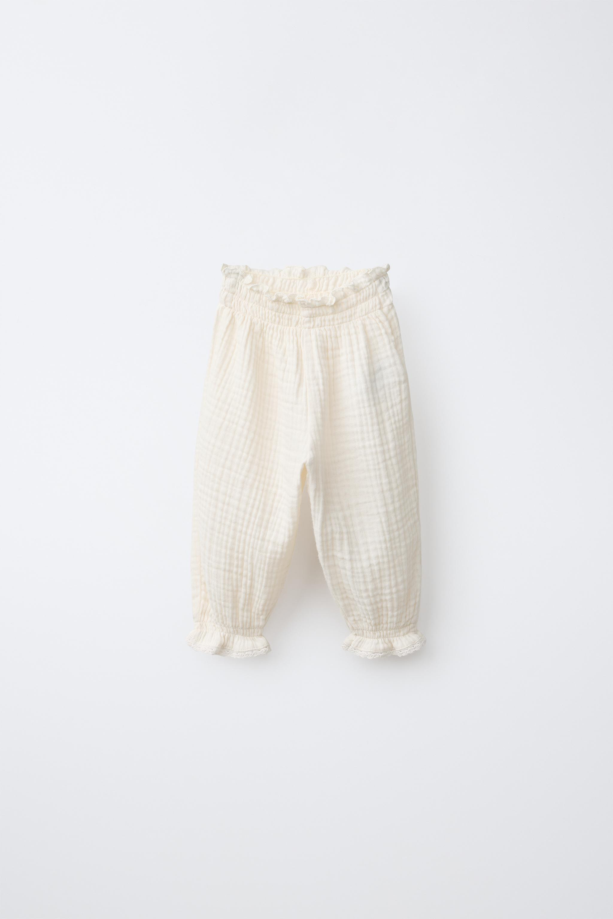 LACE TRIM JOGGER PANTS | Zara US