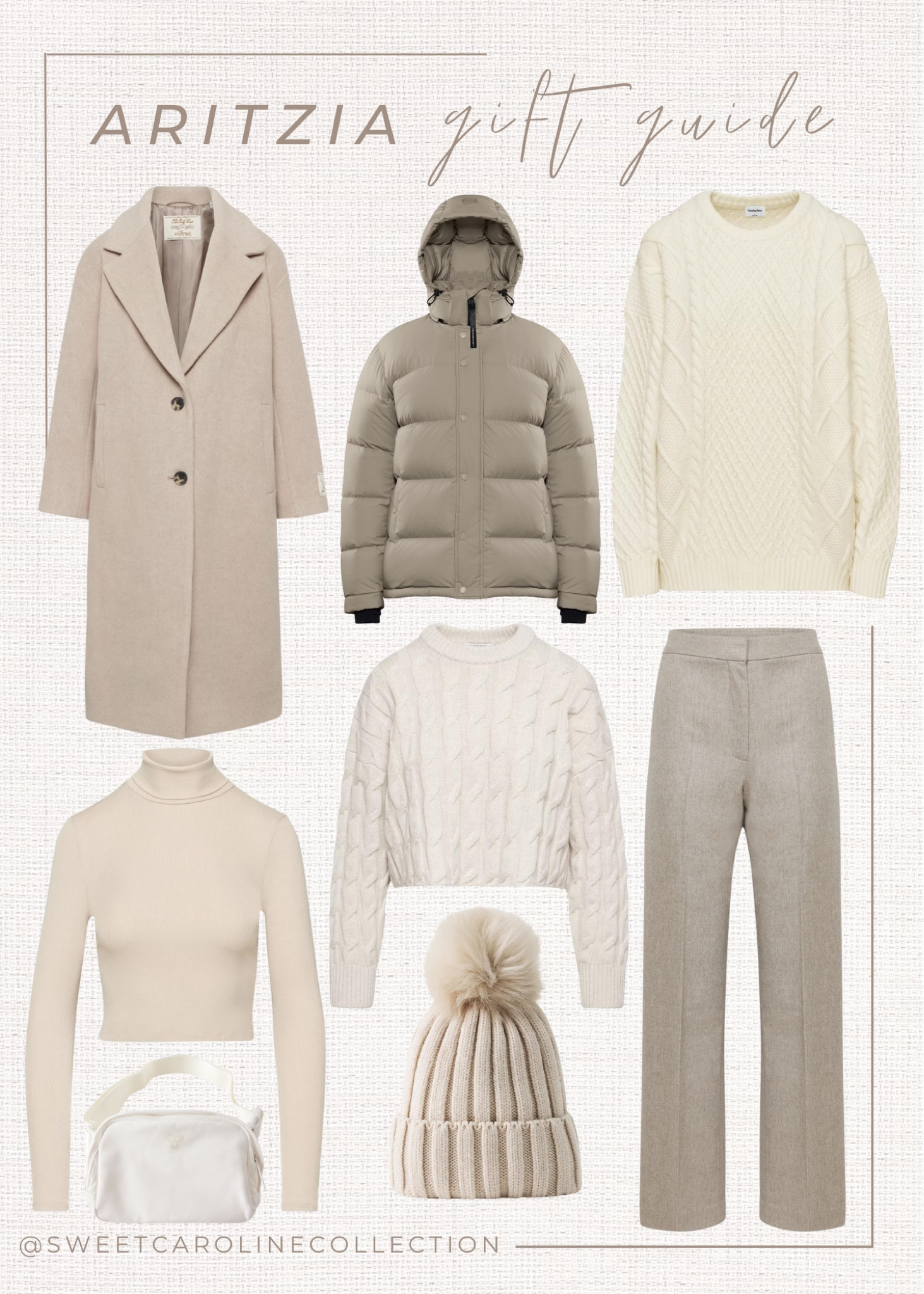 ARITZIA gift guide 🤍🎁

Coat, vest, sweater, hat, Work pants, pleated skirt, long coat, top, blouse, Off the shoulder dress, knit dress, leather pants, black dress, black outfit, date night look, birthday outfit, casual wear, trendy, new arrivals, best seller, Party dress, holiday dress, holiday outfit, holiday style, Christmas dress, new years dress, satin dress, velvet dress, strapless dress, elegant dress, Dress, work dress, office look, professional dress, mini dress, midi dress, long sleeve dress, plaid dress, tweed dress, Sweater, cardigan, satin pants, trousers, jeans, turtleneck, midi skirt, mini skirt, stripe sweater, shoes, jeans, dress, bag, purse, jewelry, hat, turtleneck, scarf, skirt, coat, blazer, pants, sweater dress, bodysuit, vest, jacket, top, blouse, blazer, thanksgiving outfit, fall style, fall fashion, mango, aritzia, Zara, H&M, j.crew, workwear, office outfit, style, luxe, high end, classic, chic, winter style, fashion, holiday outfit, sale alert, under 300, under 200, under 100, under 50, new arrivals, best seller, sweet Caroline collection 

#LTKHoliday #LTKfindsunder100 #LTKGiftGuide