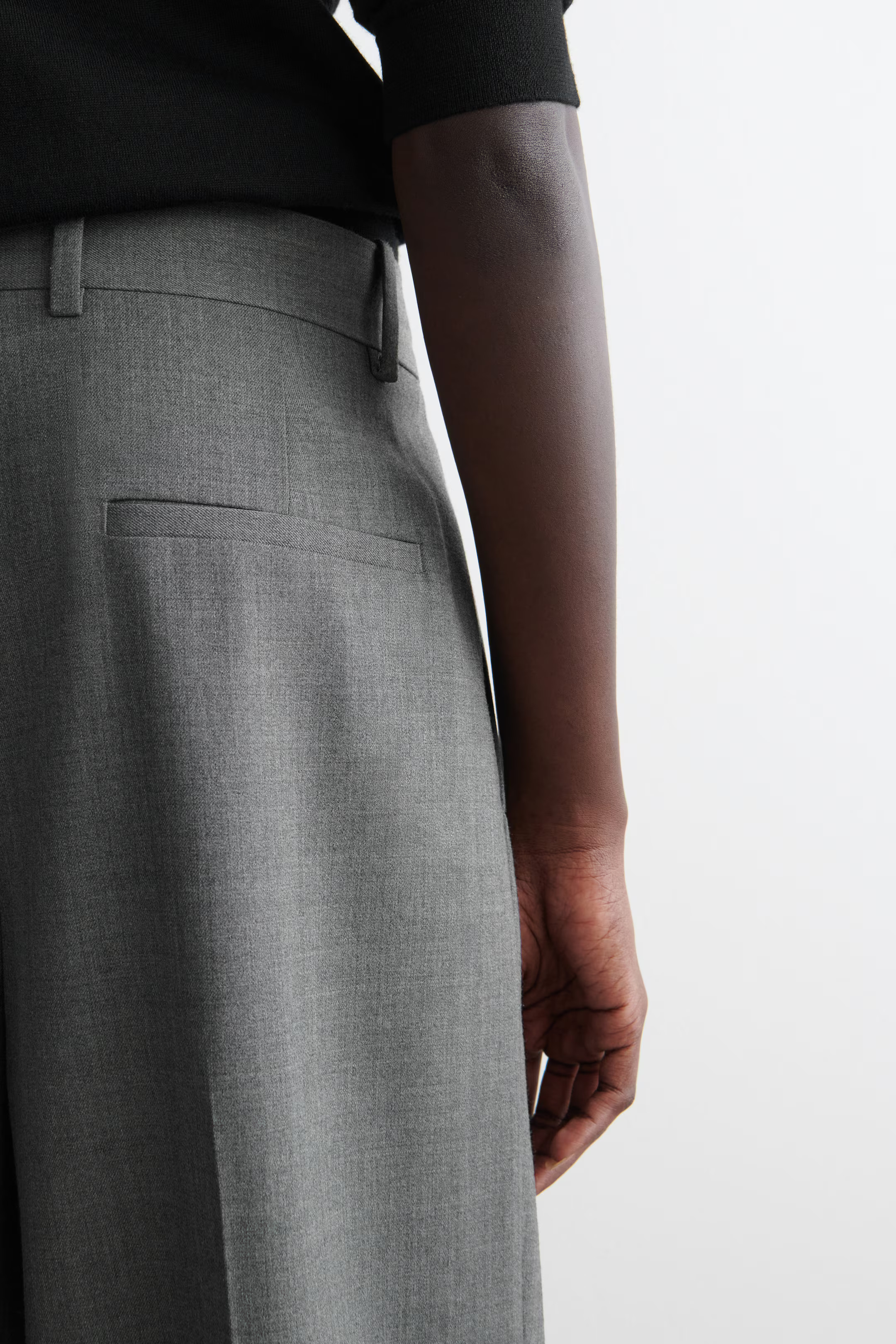 RELAXED TWILL WIDE-LEG PANTS - GRAY | COS | COS (EU)