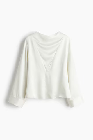 Cowl-neck blouse | H&M (UK, MY, IN, SG, PH, TW, HK)