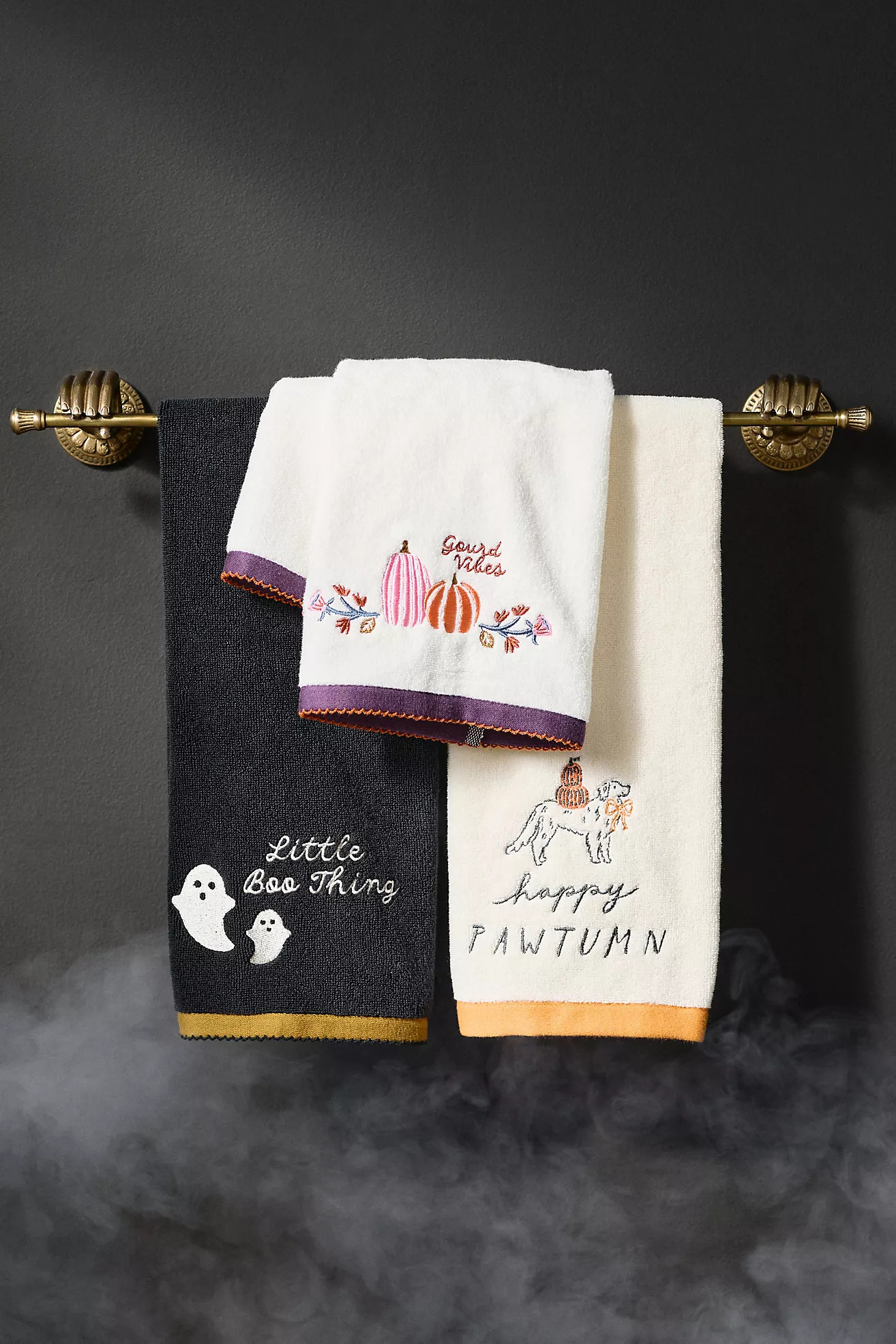 Krissy Mast Happy Pawtumn Cotton Hand Towel | Anthropologie (US)