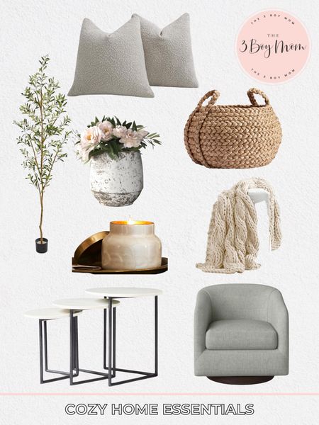Cozy home essentials 

White chair, side table, candle, olive tree, basket, blanket, throw pillow, neutral home decor 


#LTKHome #LTKFindsUnder50 #LTKFindsUnder100