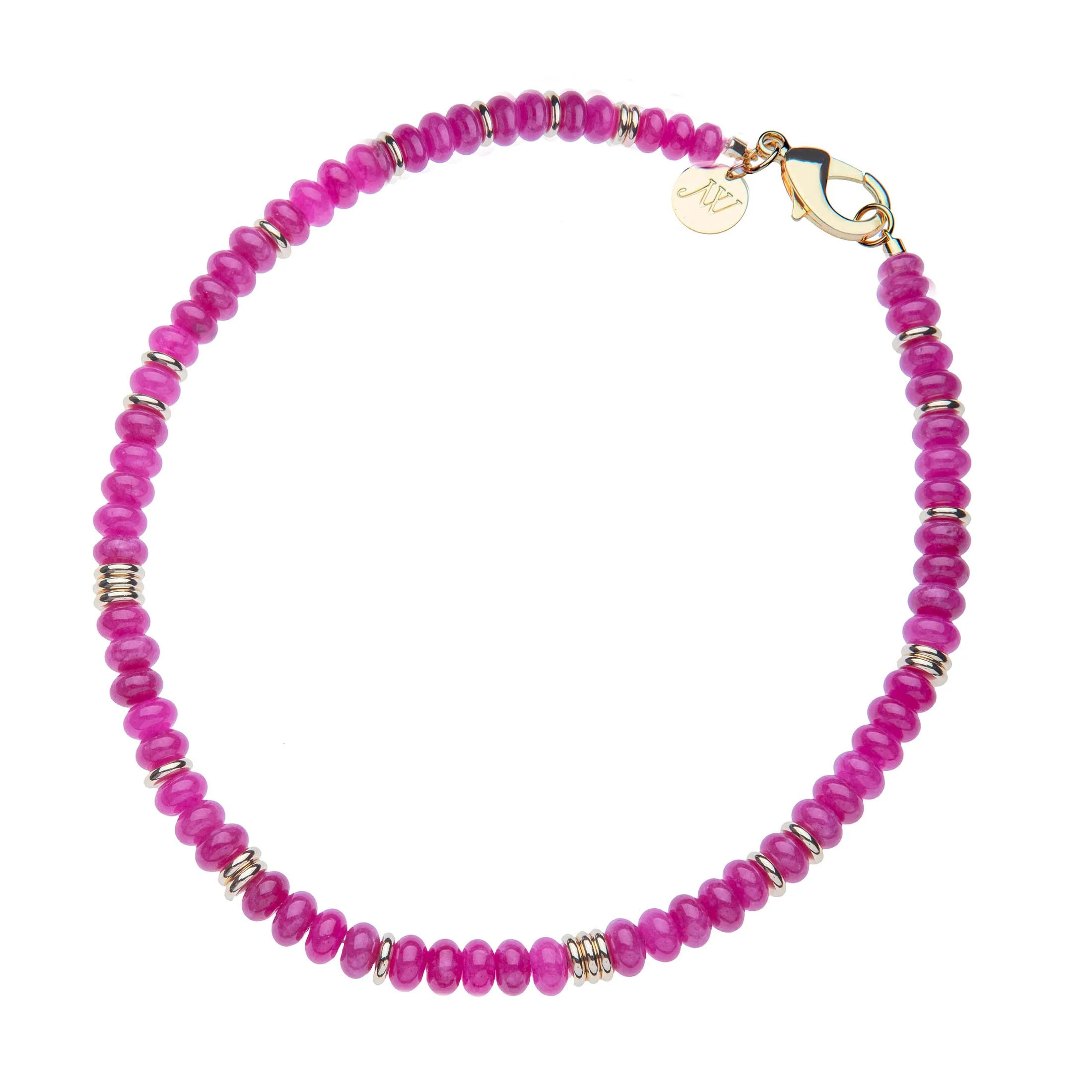 Gumdrop Beaded Necklace in Fuchsia | Jane Win