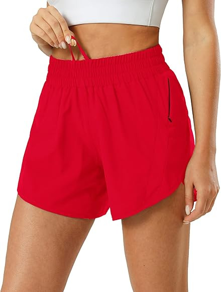 Aurefin Athletic Shorts for Women,Women's Quick Dry Workout Sports Active Running Track Shorts wi... | Amazon (US)