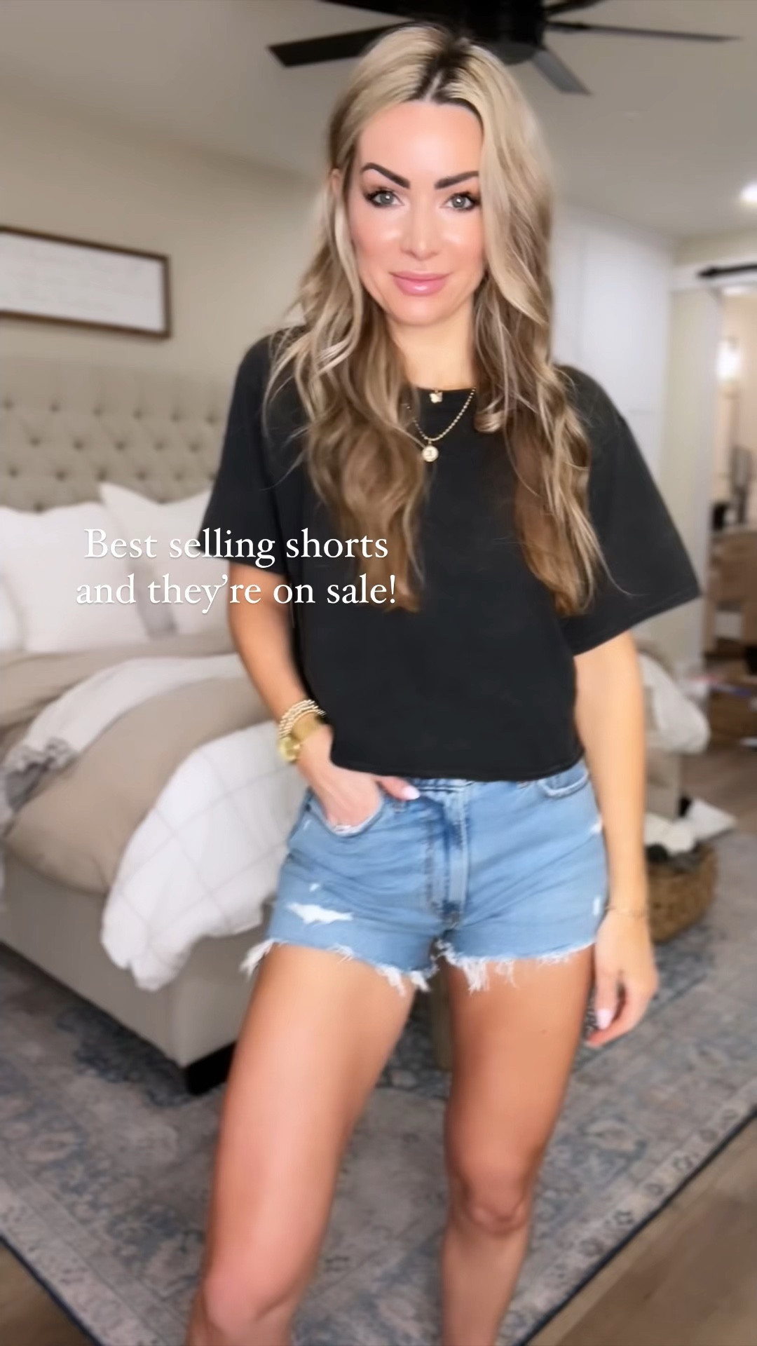 Best shorts ON SALE! These flattering comfortable shorts sell out every year and they are currently in stock and on sale!
Wearing size 25
Crop tee is the perfect basic wearing size small 

#LTKVideo #LTKSpringSale #LTKsalealert