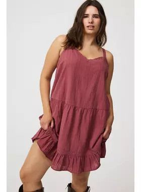 Mini Drop-Waist Lace-Trim Dress | Torrid (US & Canada)