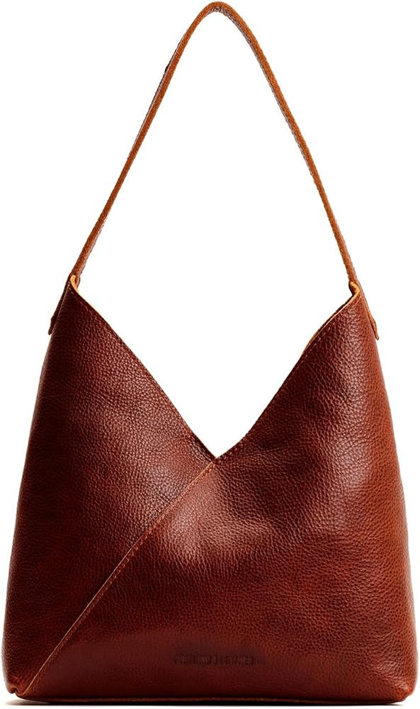 Portland Leather Goods Naomi Shoulder Bag – Handmade Slouchy Bag with Adjustable Crossbody Stra... | Amazon (US)