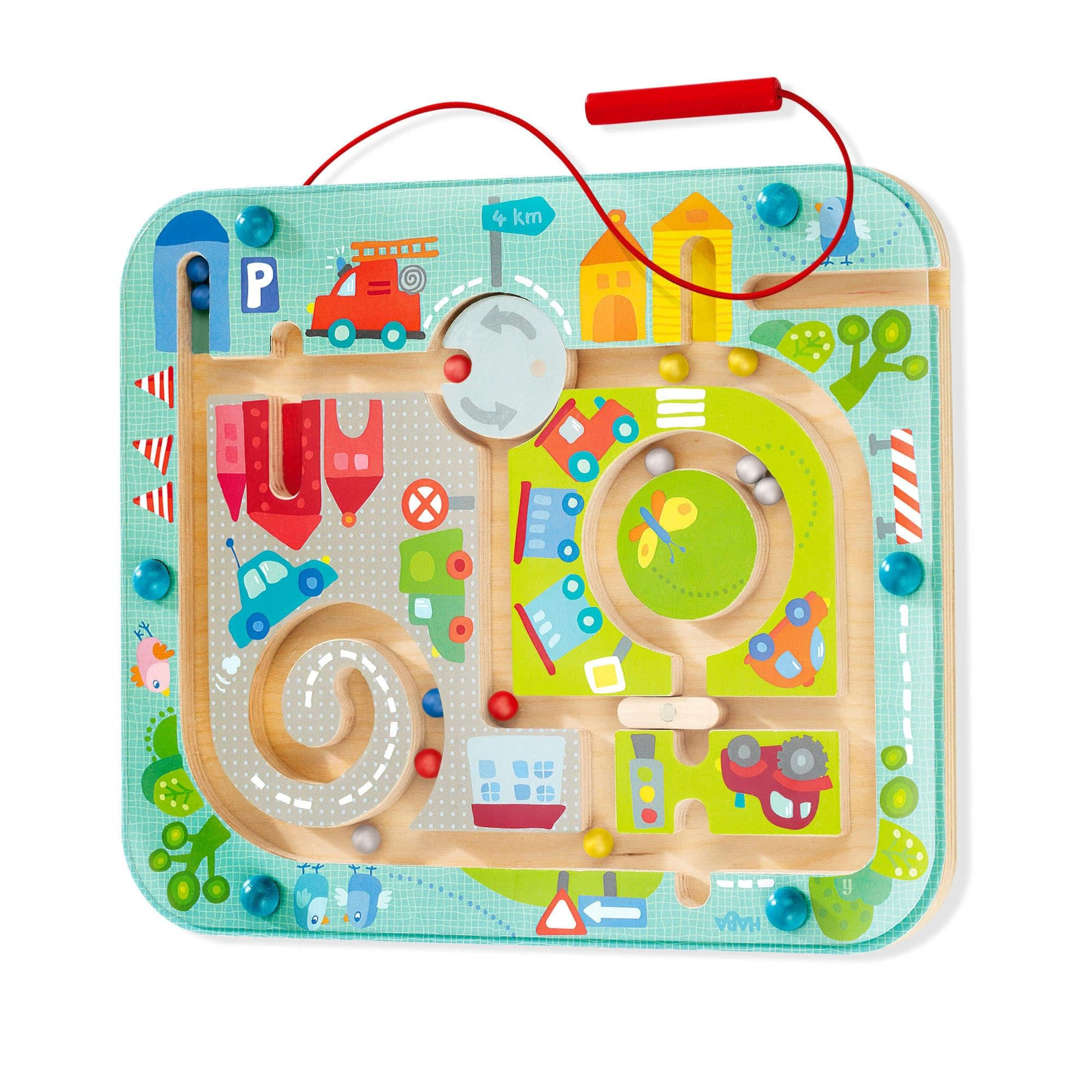 HABA Busy Board for Toddlers 2-4: Town Magnetic Maze Puzzle Game - Toddler Travel Toys for Presch... | Amazon (US)
