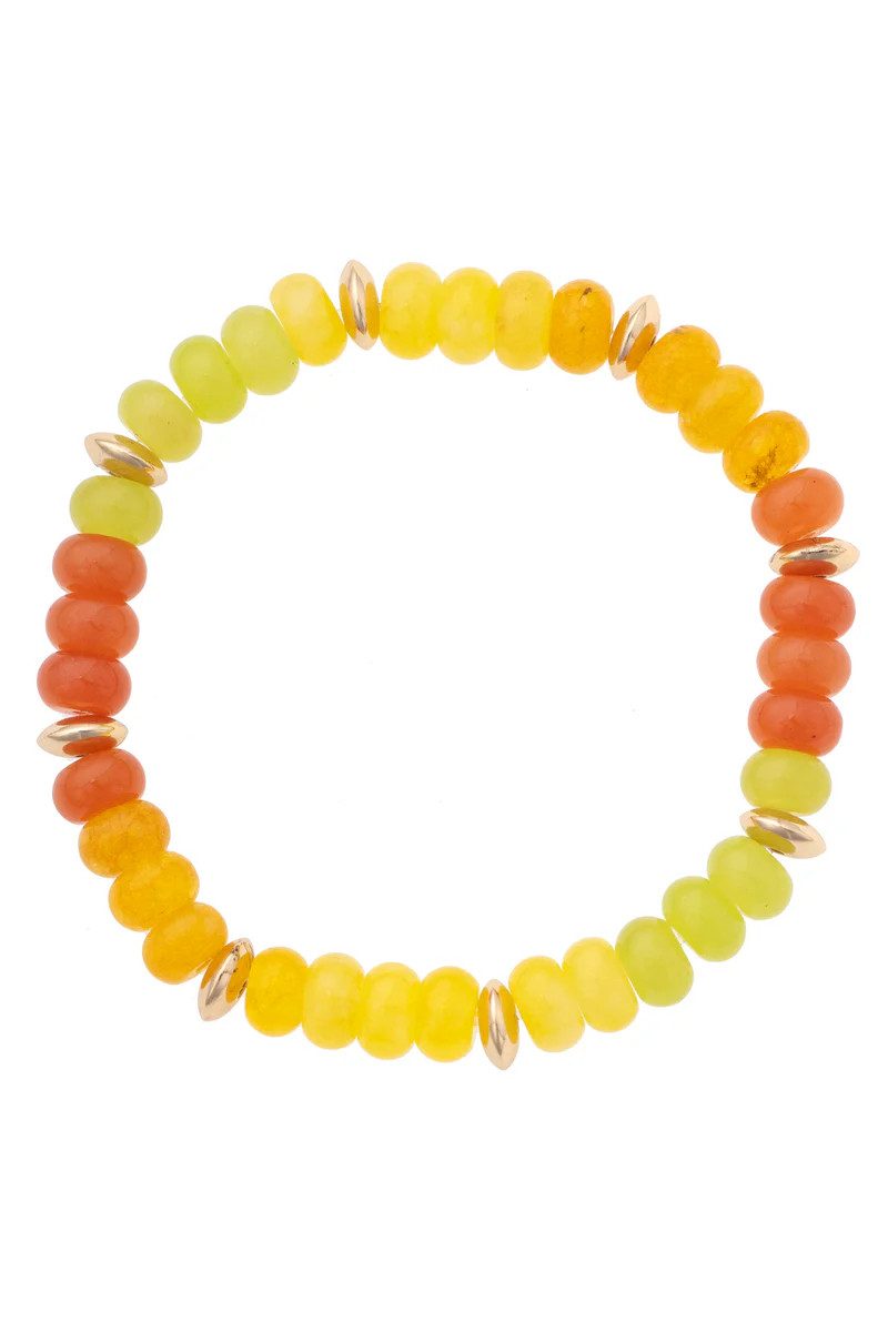 Mimi Semi Precious Beaded Bracelet in Yellow | CANVAS