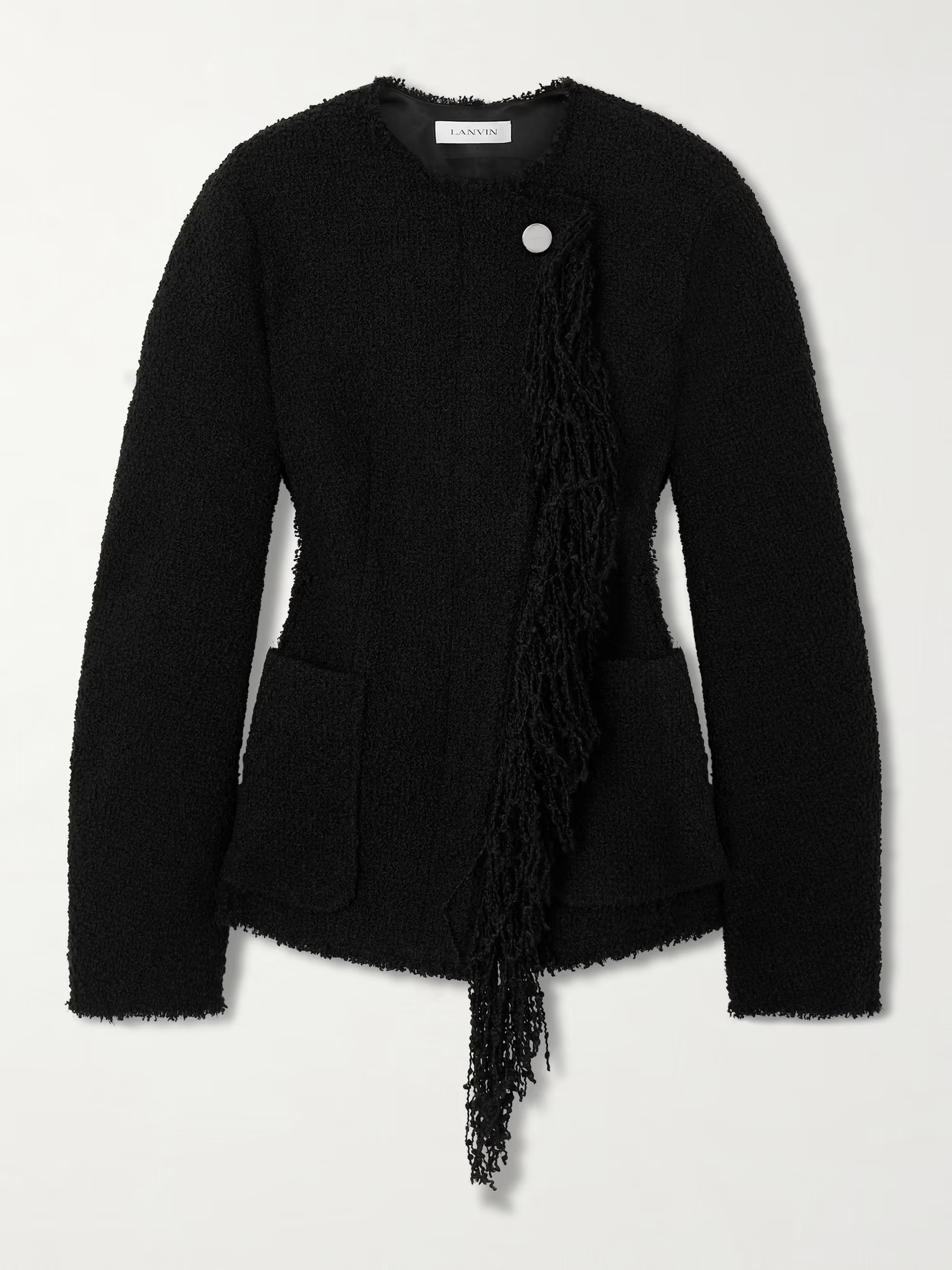 Fringed wool-blend bouclé jacket | NET-A-PORTER (US)