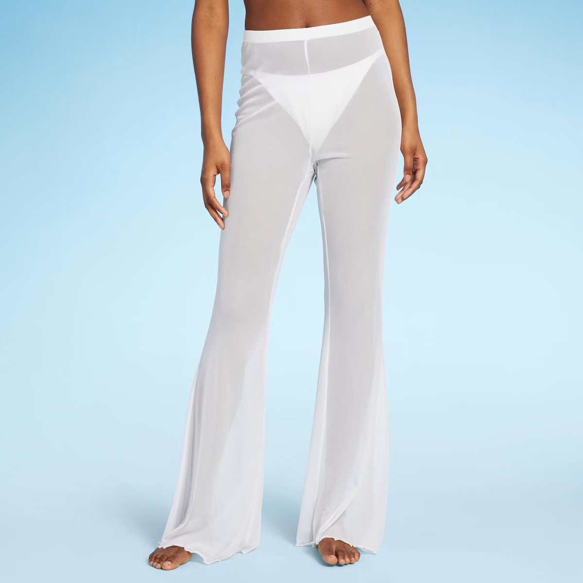 Women's Mesh High Waist Flare Cover Up Pants - Wild Fable™ | Target