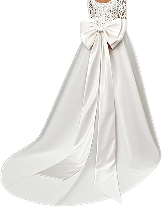 Detachable Satin Bow Train – 59" Long Elegant Big Bow Belt for Wedding, Prom, Evening Dresses o... | Amazon (US)