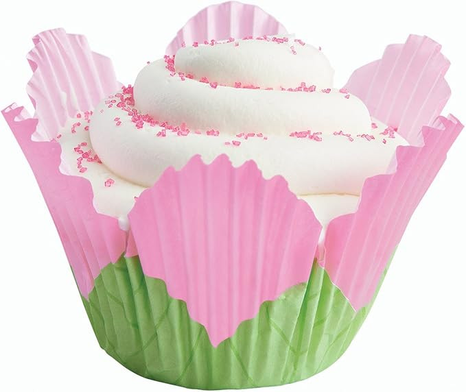 Fancy Standard Baking Cups-Petal Pink 24/Pkg by Wilton | Amazon (US)
