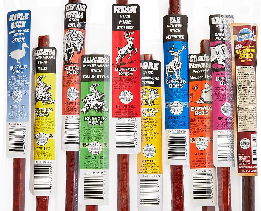 Jerky Dynasty Exotic Meat Stick Snack Mix - Slim Variety Pack, High-Protein Keto Snack with Premi... | Amazon (US)
