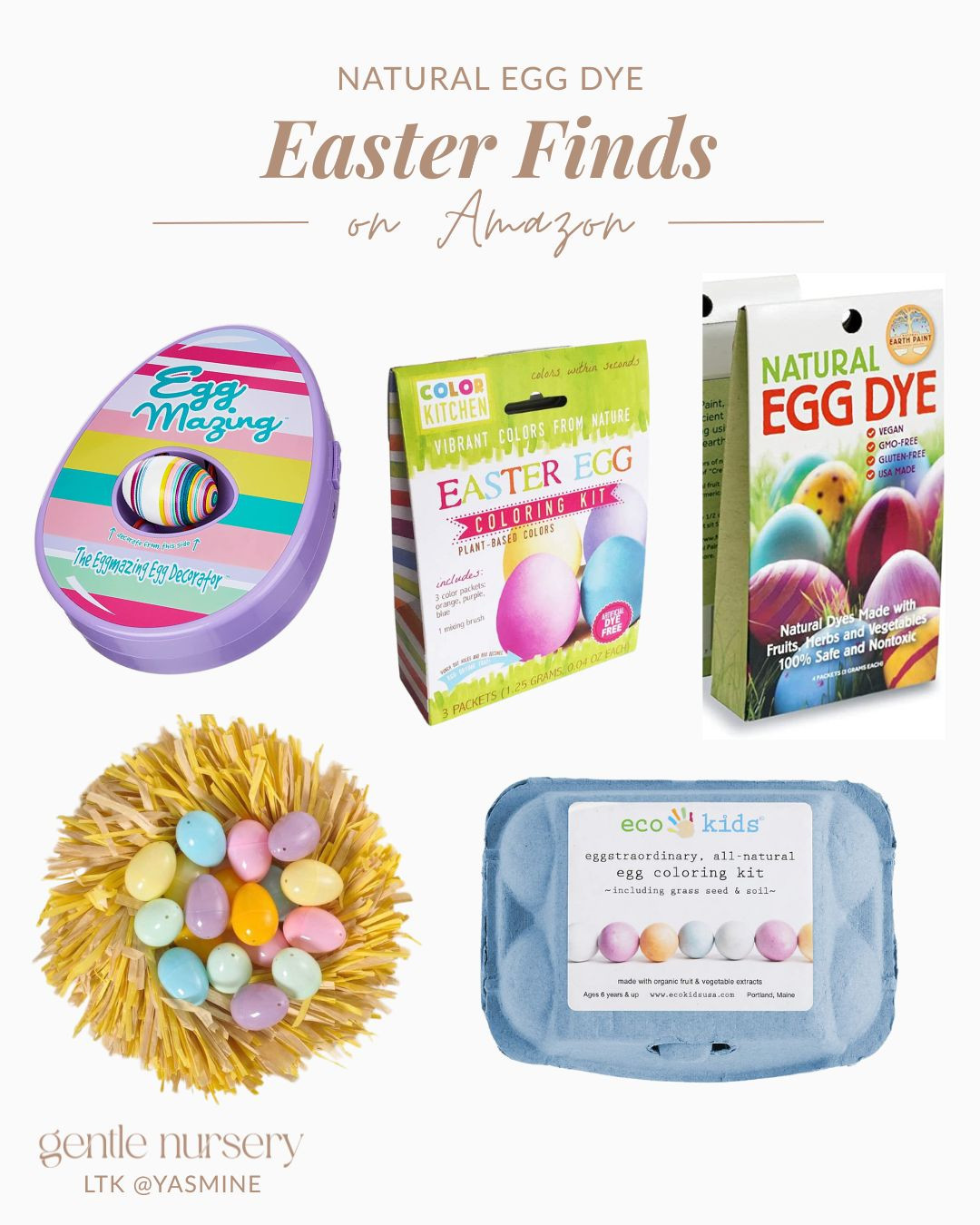 Non-toxic Easter egg dye kits. We love the Eggmazing! 

#LTKSeasonal #LTKBaby #LTKKids