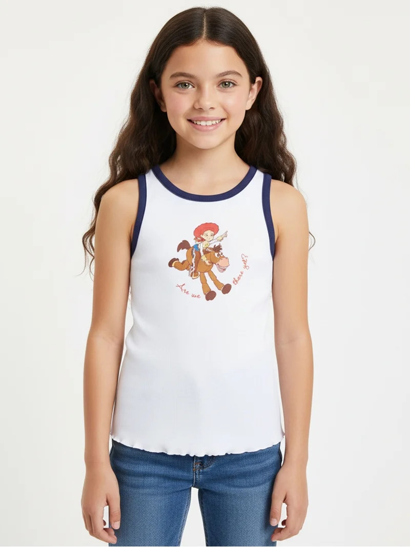 Toy Story Girls Are We There Yet Ringer Graphic Tank Top, Sizes 4-16 | Walmart (US)