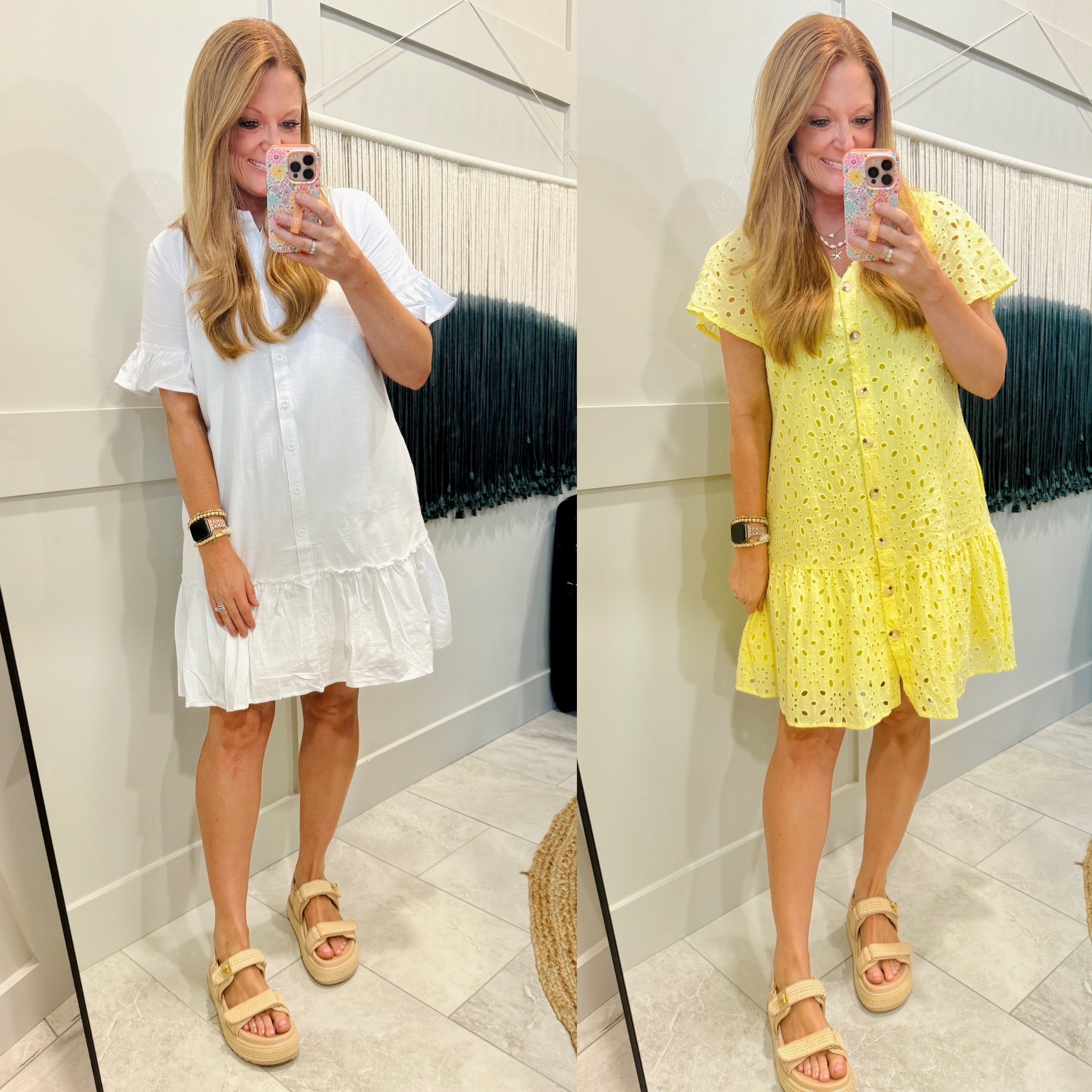 Two cute Amazon dresses! I'm 5'5" wearing my normal medium. Both are lined and have pockets. I am wearing a nude bra and nude bike shorts underneath just to be safe! 

Amazon finds
Amazon fashion
Amazon dresses

#LTKFindsUnder50 #LTKOver40 #LTKWorkwear