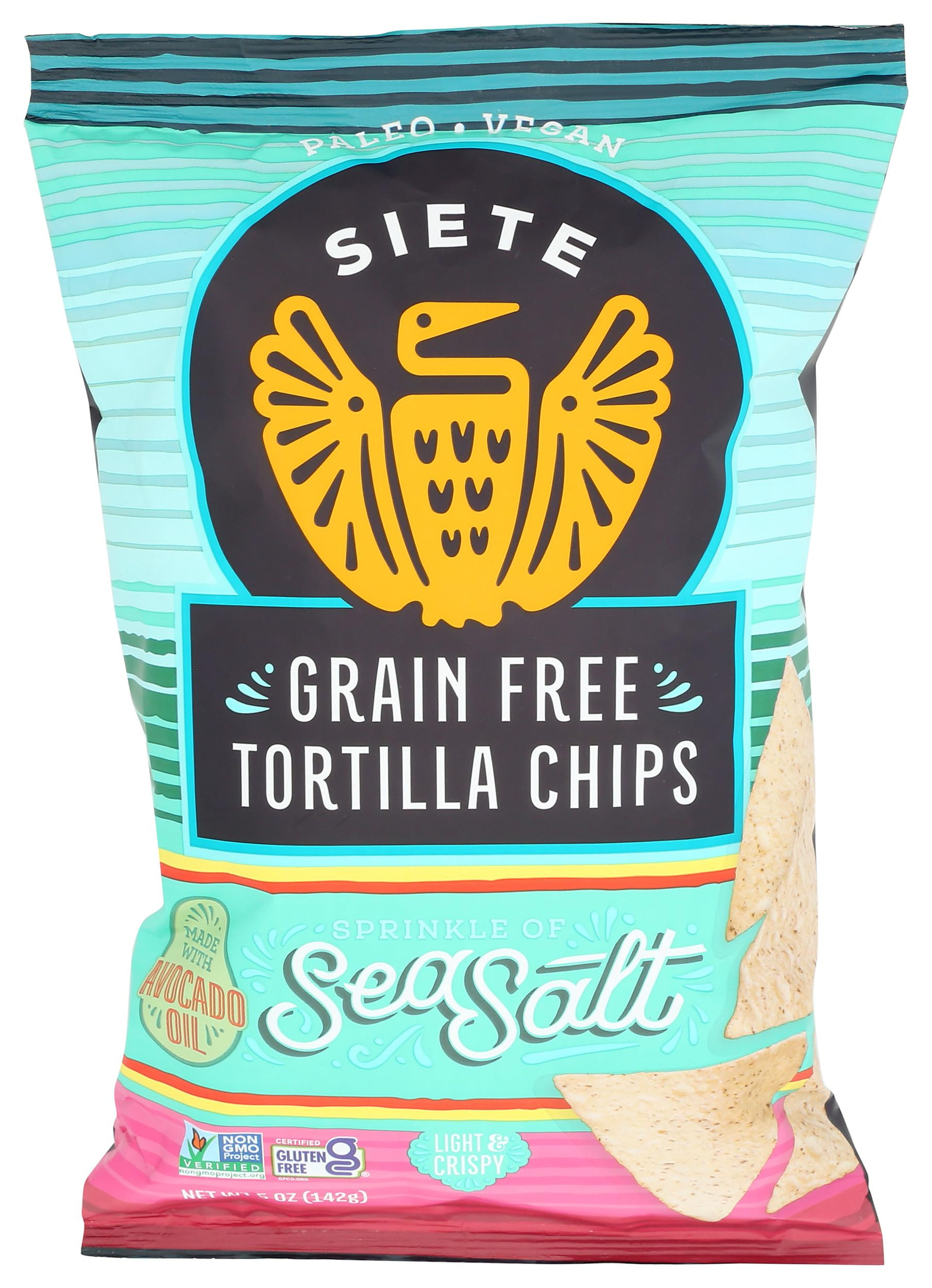 Siete Sea Salt Grain Free Tortilla Chips, 5 oz bags (1 PACK) | Amazon (US)