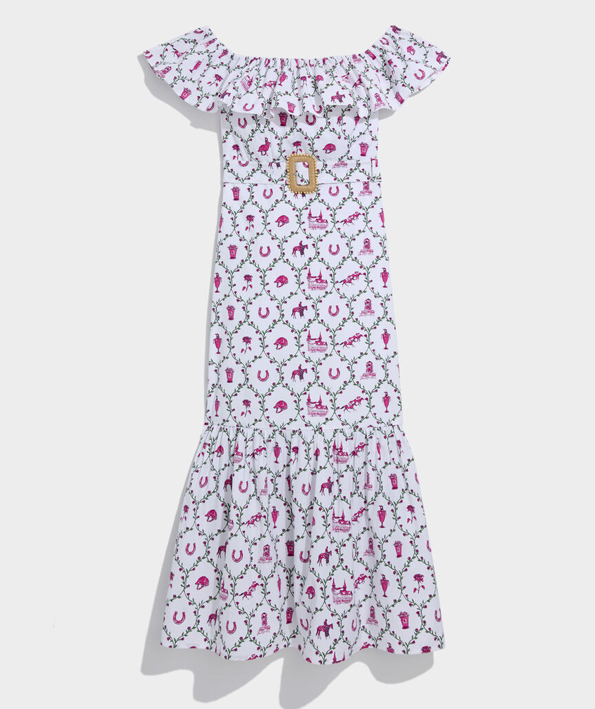 Kentucky Derby Francine Off-Shoulder Dress | vineyard vines