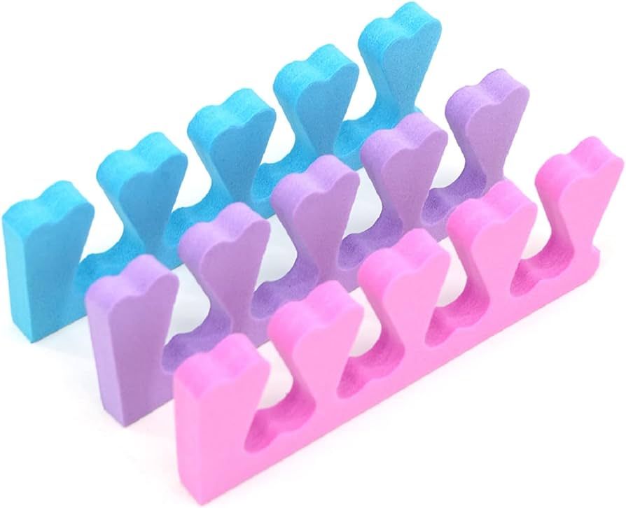 24 Pieces Soft Foam Toe Separators Toe Spacers Great Toe Cushions for Nail Polish, Pedicure, Mani... | Amazon (US)