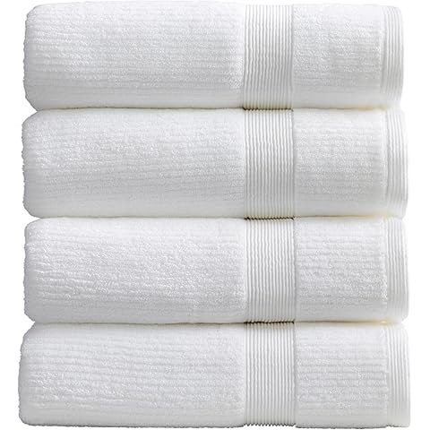 Cariloha Bath Towel | White |28"x54" | Turkish Cotton & Viscose Material Blend | Extra Smooth, Od... | Amazon (US)