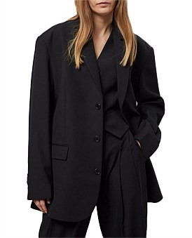 David Jones The Frankie Shop Gelso Oversized Blazer in Black, Size XXS-XS | David Jones (Australia & New Zealand)