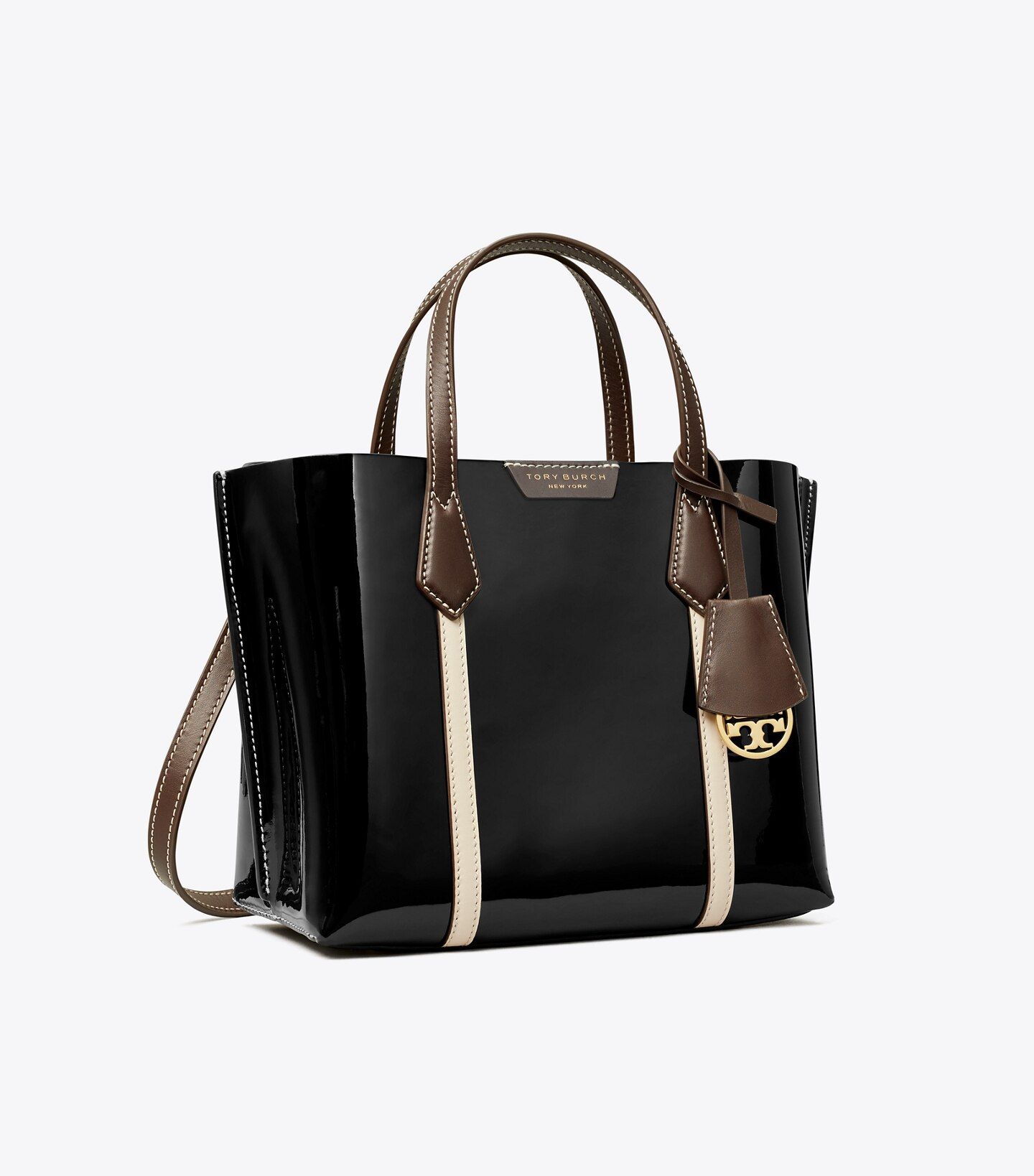SMALL PERRY PATENT TRIPLE-COMPARTMENT TOTE | Tory Burch (US)