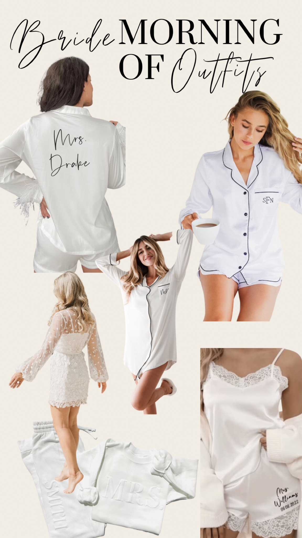 Shop my favorite morning of bride outfits here! #bride #bridal 