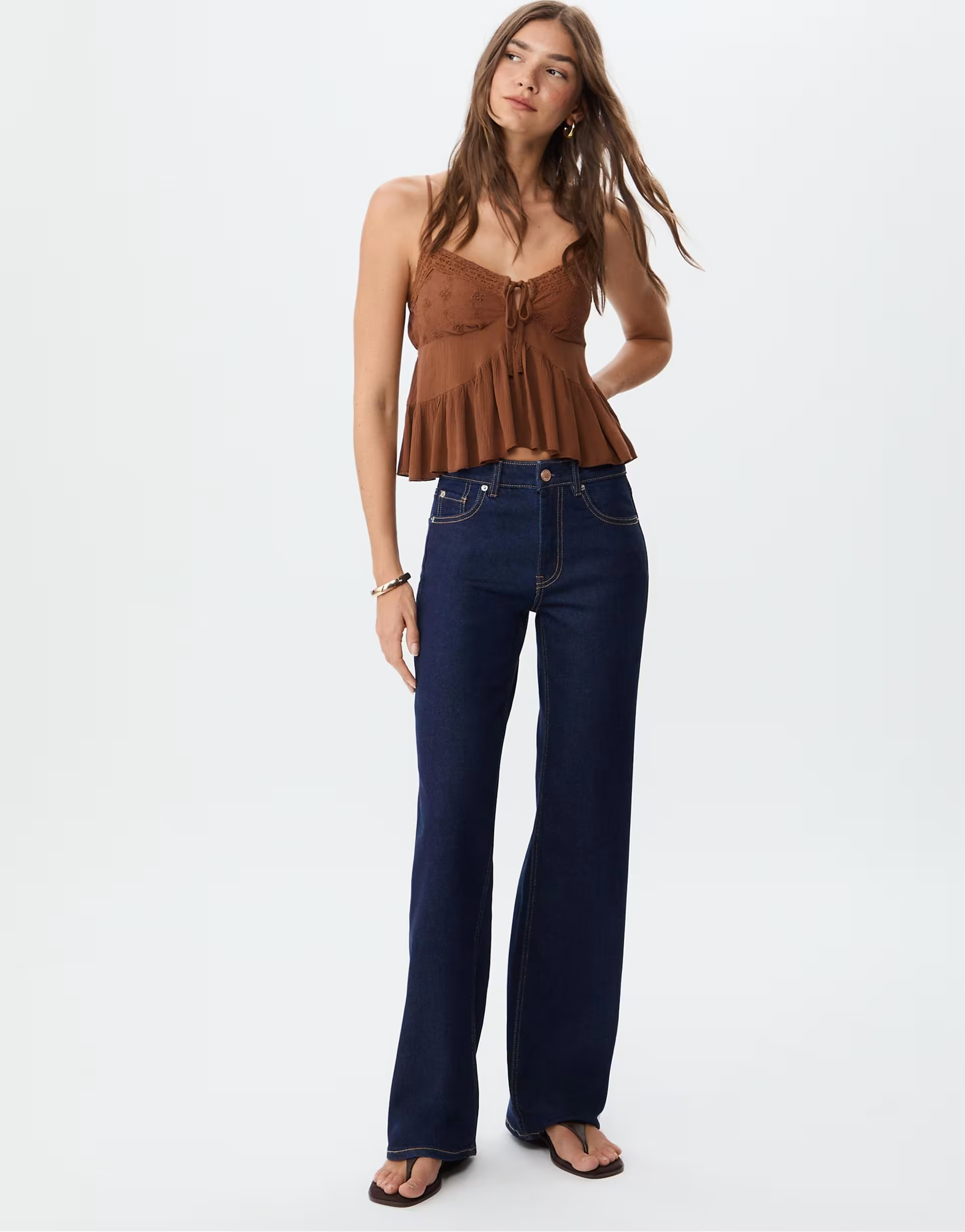 Stradivarius Straight fit comfort jeans in rinse blue denim | ASOS | ASOS (Global)