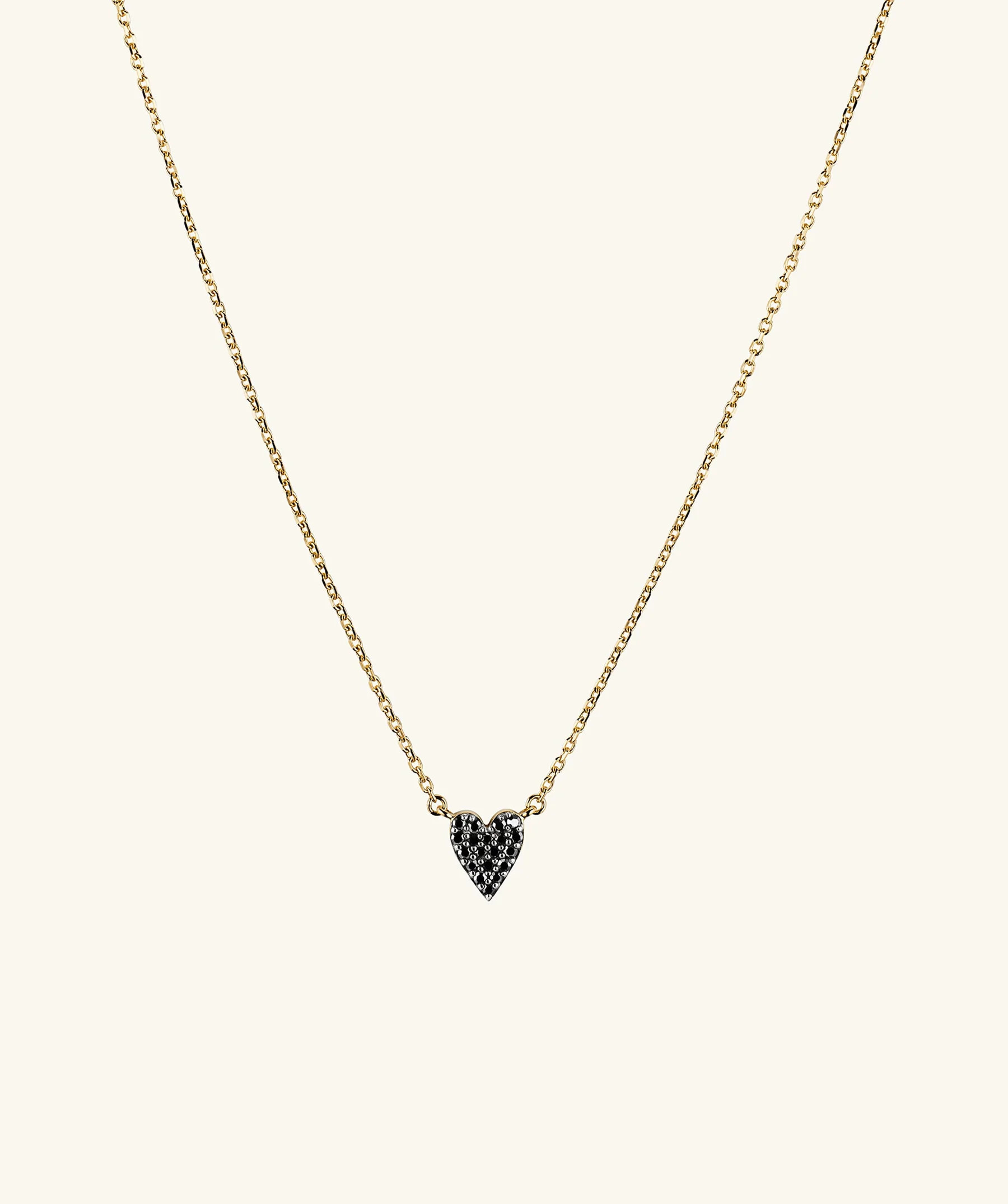 Mini Heart Pavé Diamond Necklace | Mejuri Fine Crew