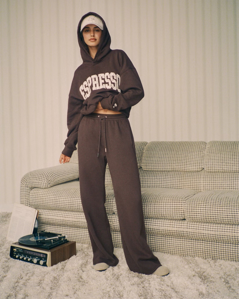 Women's High Rise Wide Leg Sunday Sweatpant | Women's Bottoms | Abercrombie.com | Abercrombie & Fitch (US)