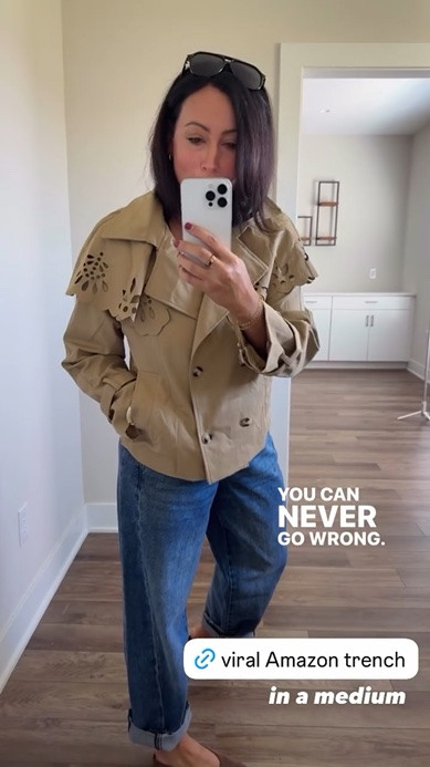 Amazon viral trench, currently under $50 - in a medium
