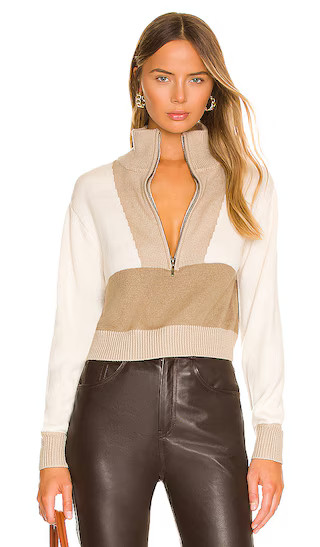 Cheshire Half Zip Sweater in Multi Neutral | Revolve Clothing (Global)