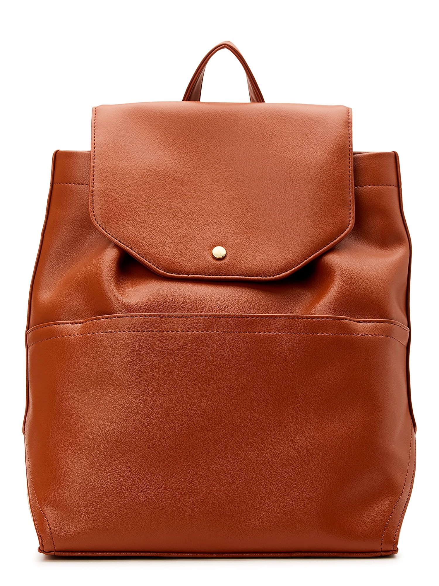 Time and Tru Women's Layla Backpack, Cognac | Walmart (US)