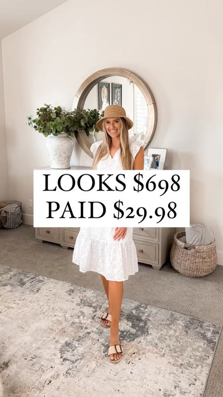 $29.98 instead of $698! The look for less. This white eyelet dress is perfect for summer as a swim coverup or to wear on those warm days. The navy version of this dress is absolutely stunning as well! I paired it with my $14.97 bucket hat I wear all the time and the slides I wear weekly!

This dress runs true to size; I am wearing a small and I’m 5’8” for reference!

You do NOT need to spend a lot of money to look and feel INCREDIBLE!

I’m here to help the budget conscious get the luxury lifestyle.

Walmart Fashion / Affordable / Budget / Women's Casual Outfit / Classic Style / Dress Outfit / Women's Dressy Outfit / Elevated Style / Workwear / Summer Dress / Wedding Guest / Summer Wedding / Swimwear

#LTKsalealert #LTKfindsunder50 #LTKtravel