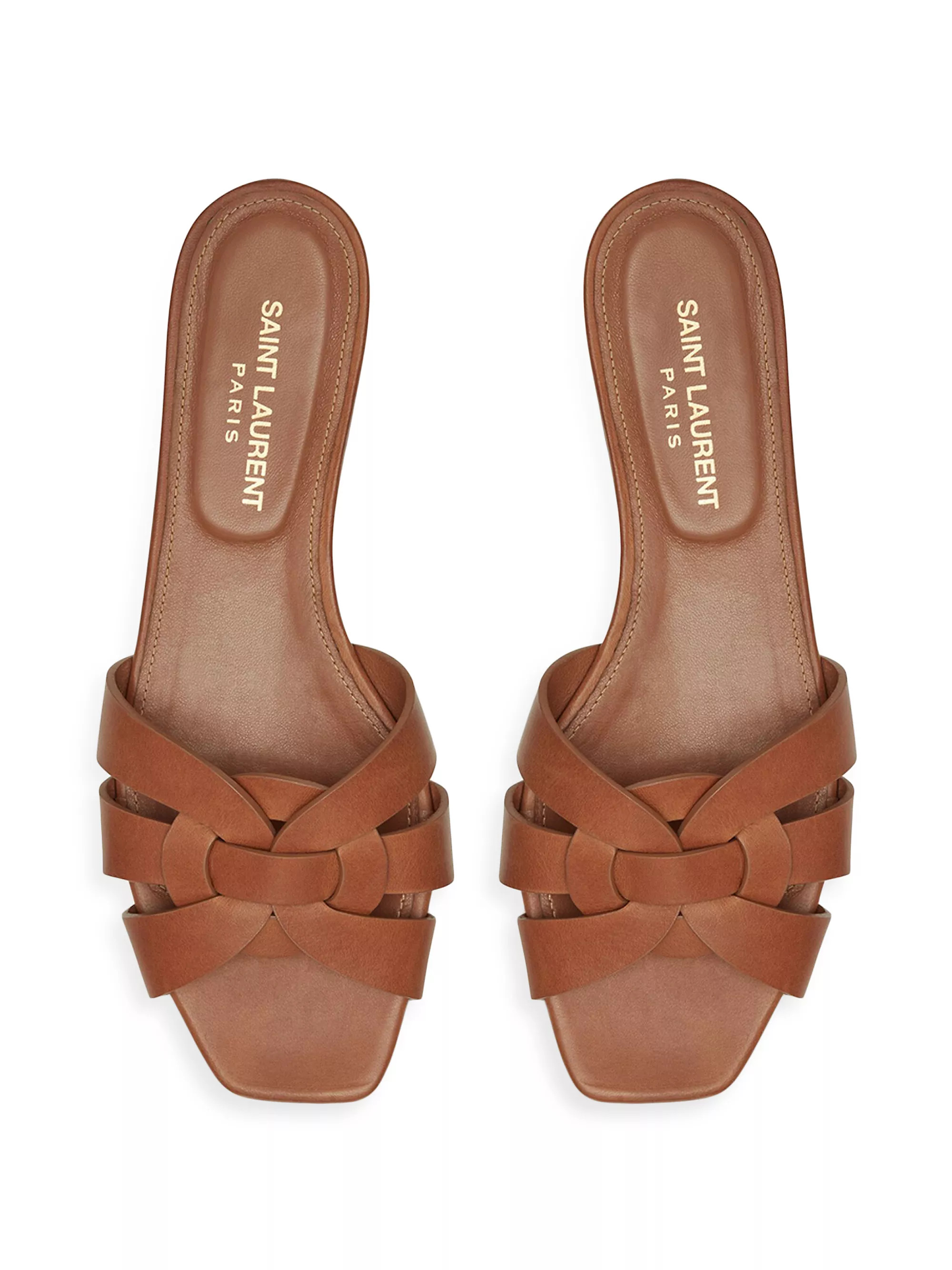 Tribute Leather Slides | Saks Fifth Avenue