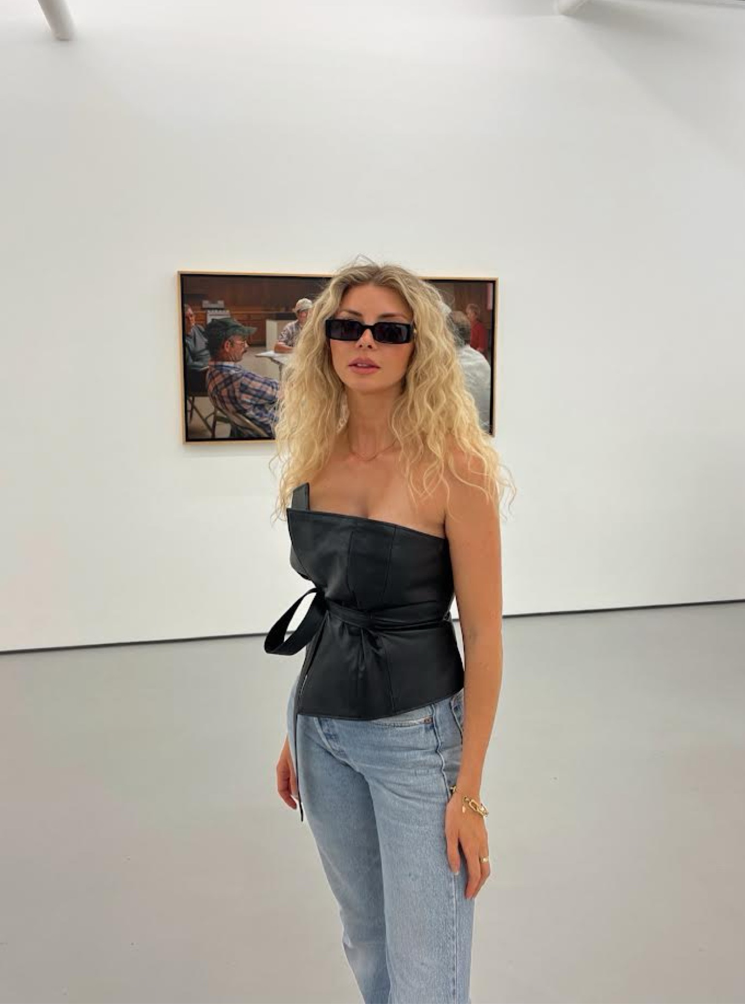 Revolve, Gucci, Orelia, Eb denim, Agolde, transitional outfit, transitional style, spring outfit, spring fashion, bandeau top, corset top, faux leather corset, black leather corset, wide leg jeans, asymmetrical jeans, rectangular sunglasses, gold jewellery, spring outfit ideas, style inspiration 

#LTKSeasonal #LTKstyletip #LTKeurope