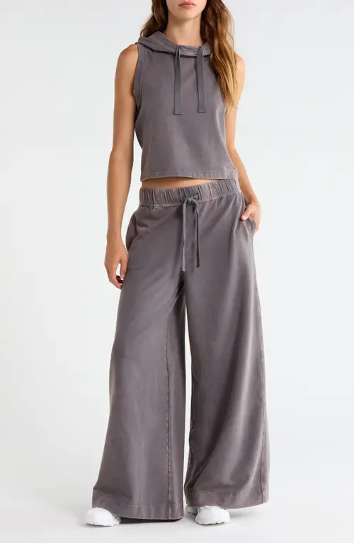 Free People Keep Pace Hoodie & Sweatpants Set in Vintage Black at Nordstrom, Size Medium | Nordstrom