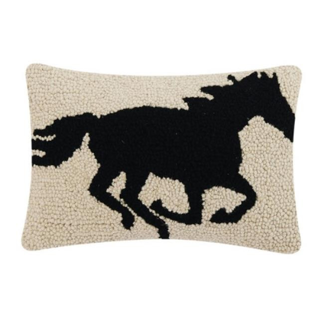 Peking Handicraft 30RN147C12OB 8 x 12 in. Black Racehorse Polyester Filler Hook Pillow, Pack ... | Walmart (US)