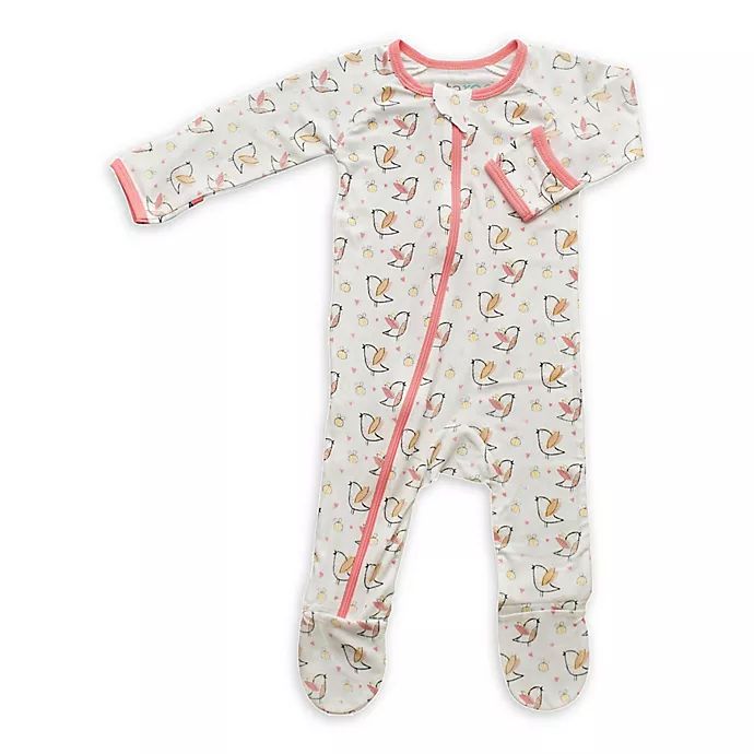 Bestaroo™ Birds and the Bees Footed Coverall in White/Pink | buybuy BABY