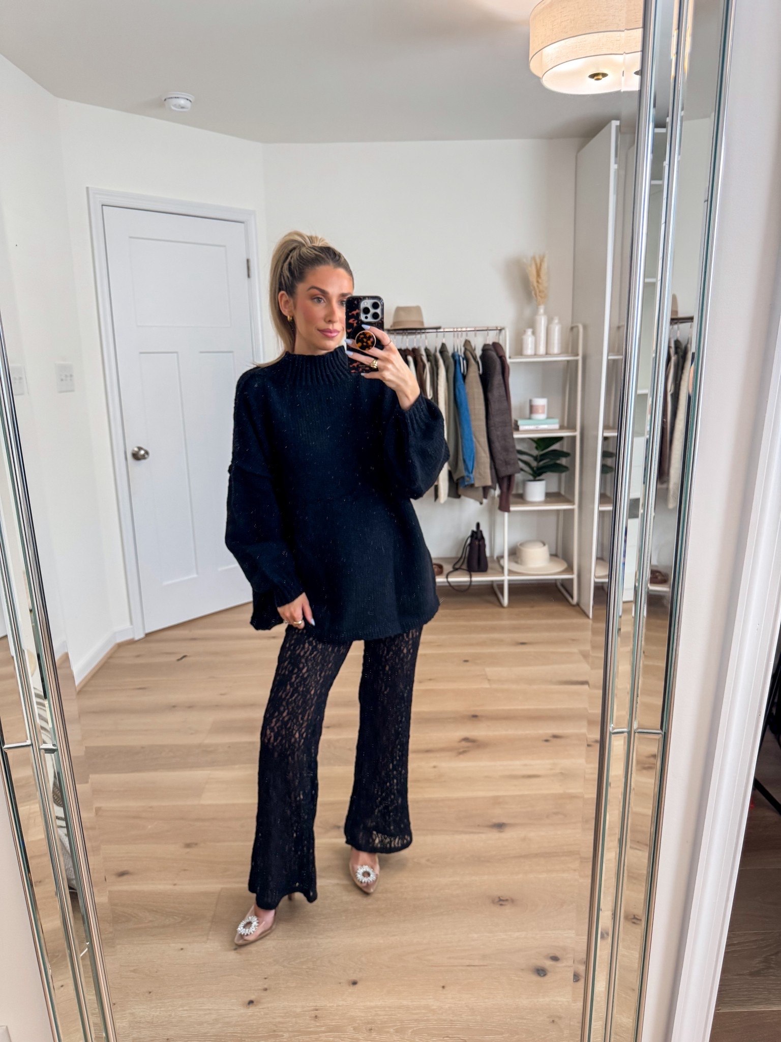 Holiday party outfit that’s cozy & chic — size xs in my sweater and xxs in the lace pants 

#LTKSeasonal #LTKHoliday #LTKFindsUnder100