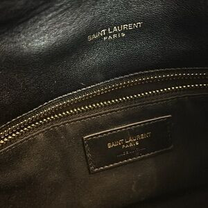 Saint Laurent Black and Gold Quilted Shoulder Bag | Poshmark