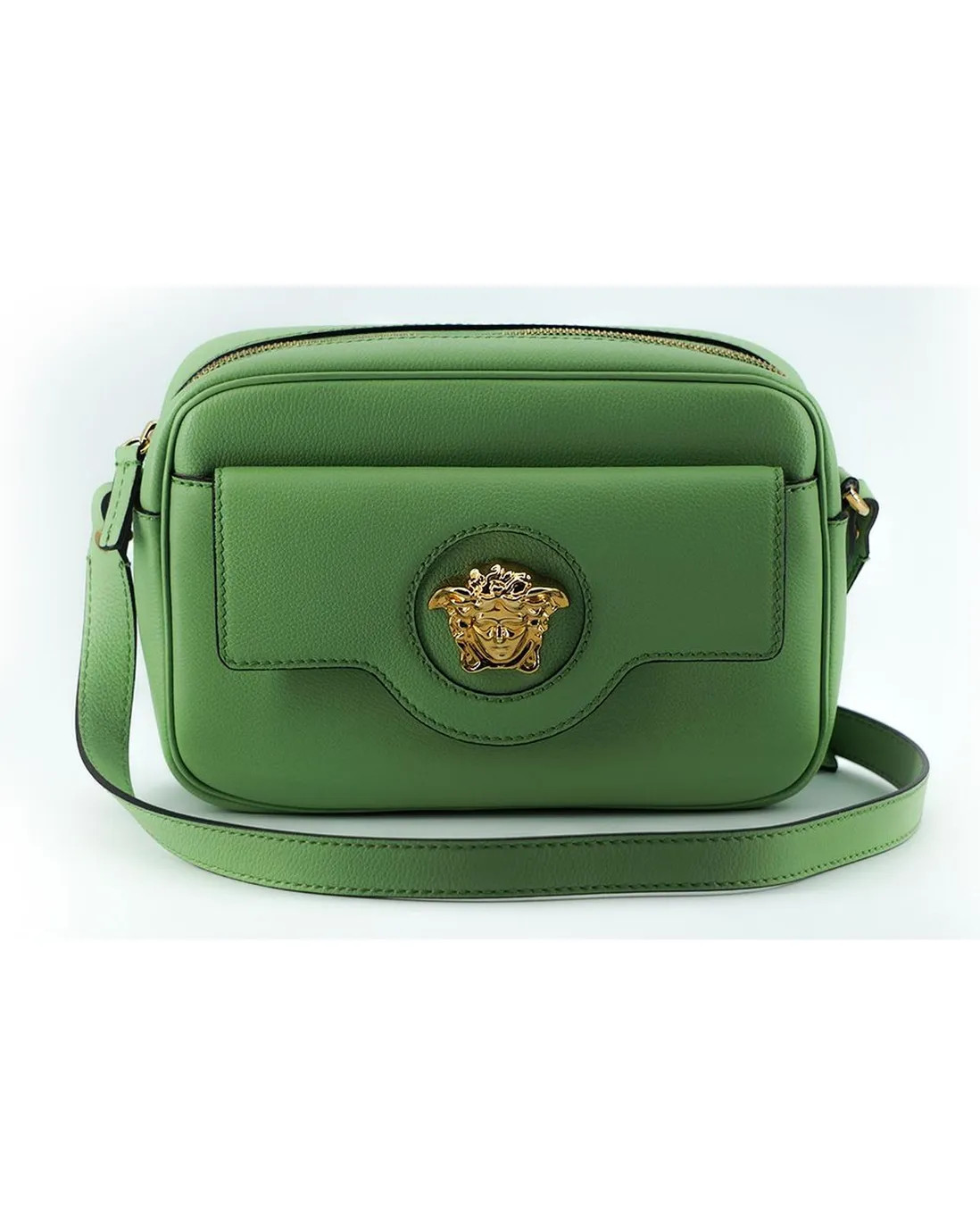 Bags & Purses | Medusa Crossbody Green Leather Bag | Versace | Debenhams UK