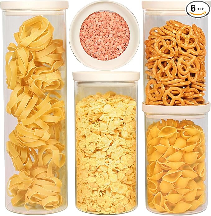 Urban Green Glass Food Storage Jar with Glass Lid, Food Canister Set with Airtight Lids, Pantry J... | Amazon (US)