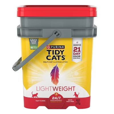 Purina Tidy Cats Lightweight 24/7 Performance: Low Dust Clumping Cat & Kitty Litter, Scented, Clay Based, Multi-Pet Use - 17lbs | Target