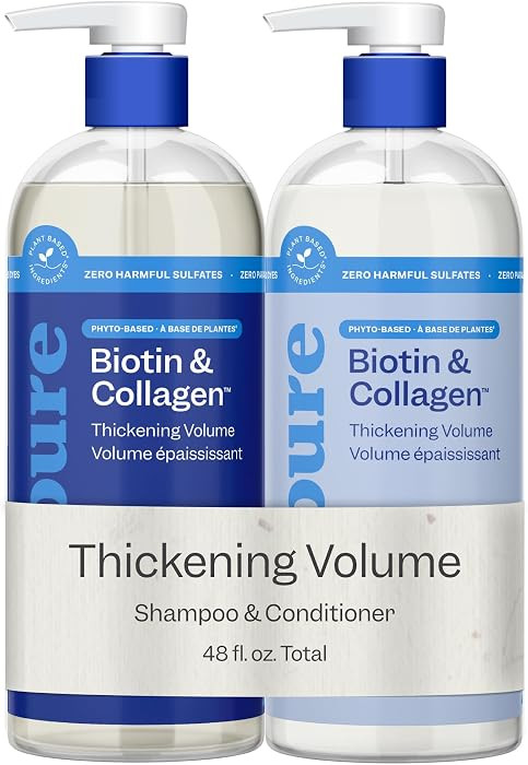 Renpure Biotin & Collagen Shampoo & Conditioner Set for Fine Hair 2x24oz | Amazon (US)