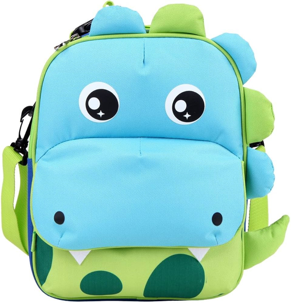 yodo 3-Way Convertible Playful Insulated Kids Lunch Boxes Carry Bag/Preschool Toddler Backpack for Boys Girls, with Quick Access front Pouch for Snacks, Dinosaur | Amazon (US)
