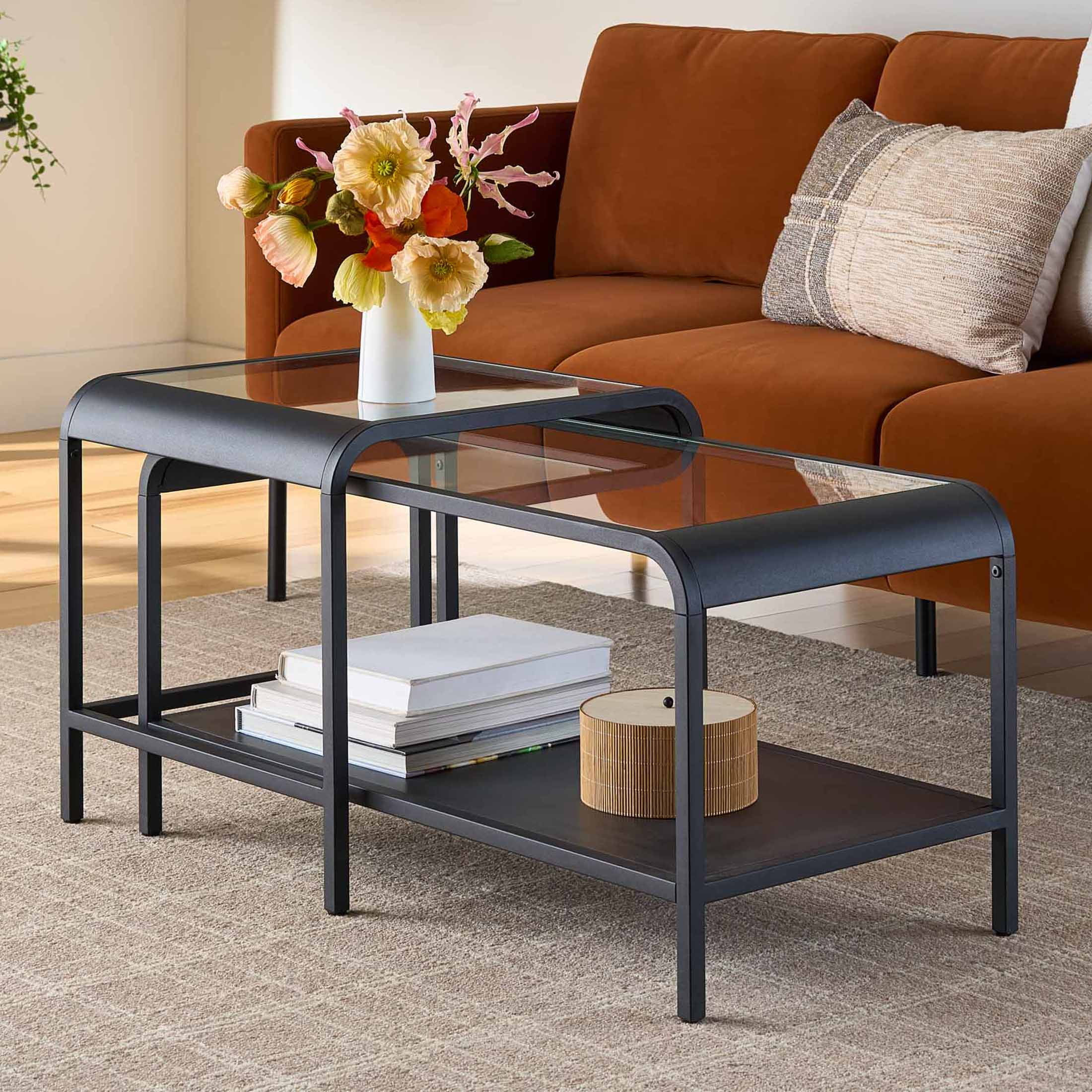 Better Homes & Gardens Nola Nesting Coffee Table, Black Finish | Walmart (US)
