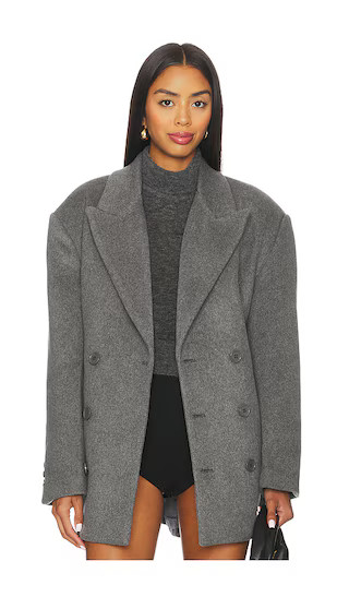 Classic Oversized Hailey Coat in Dove Grey | Revolve Clothing (Global)